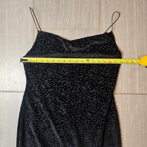 NWT Popular Basics Black Leopard Textured Bodycon Dress XL - Picture 2 of 9